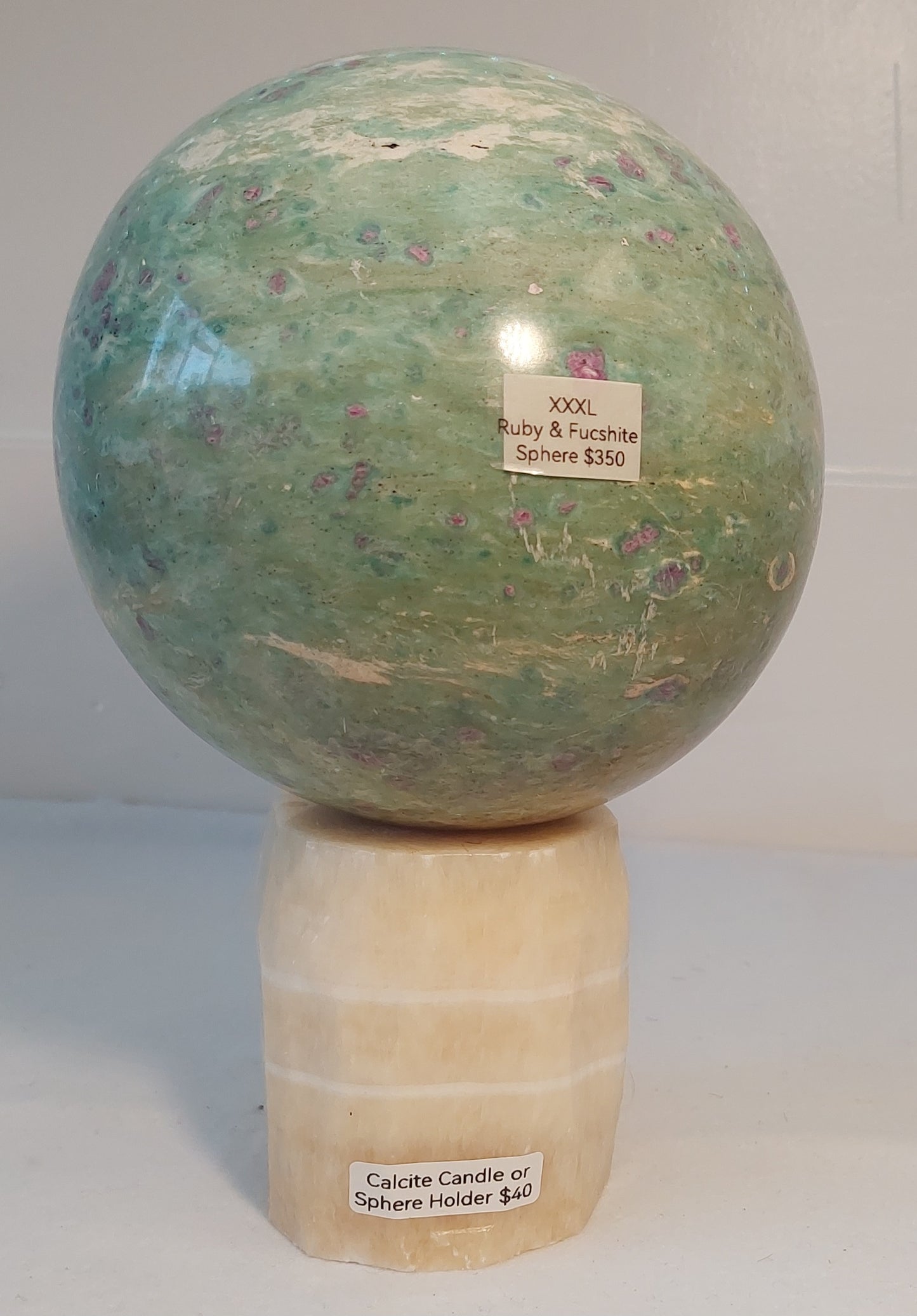 Calcite Sphere/Candle Holder