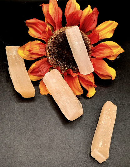 Peach Selenite Sticks/Circular