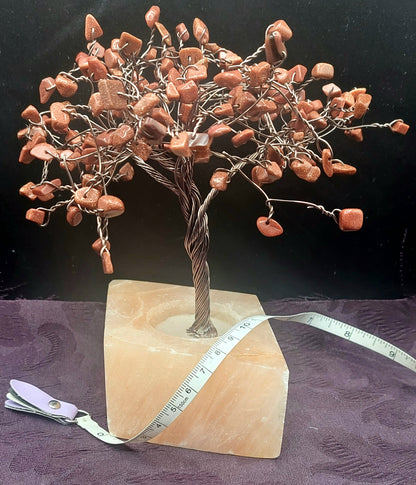 Goldstone Tree in Orange Selenite