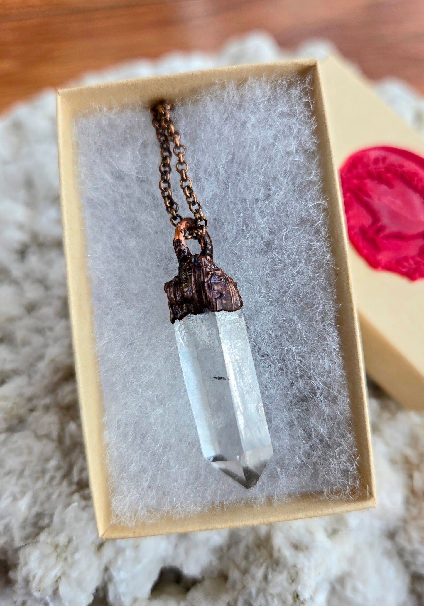 Clear Quartz with Copper Necklaces - Locally Made