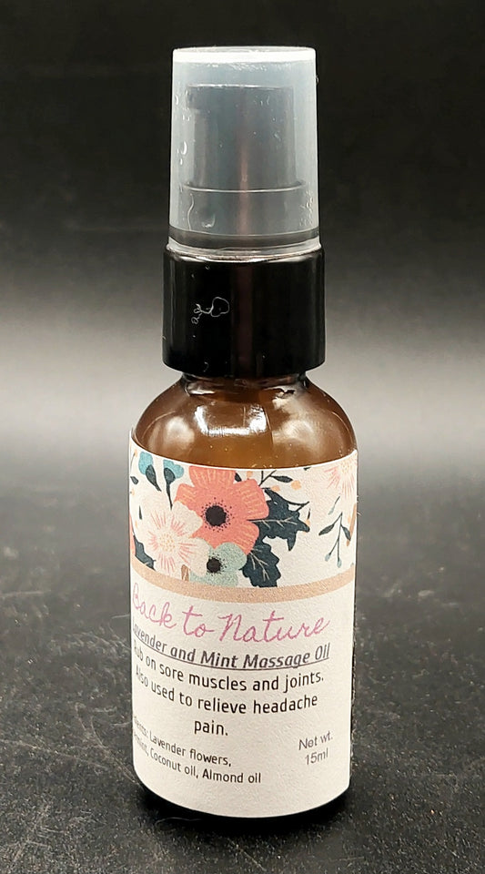 Lavender and Mint Massage Oil- Back to Nature (Copy)