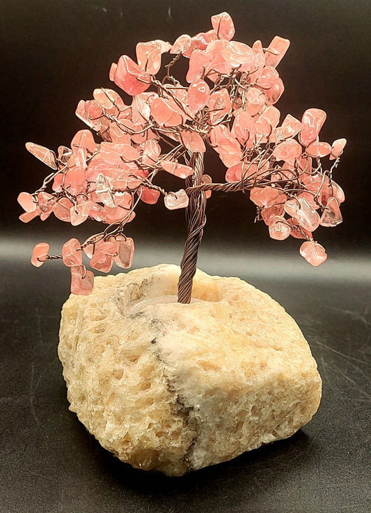 Dyed Glass Tree in Aragonite