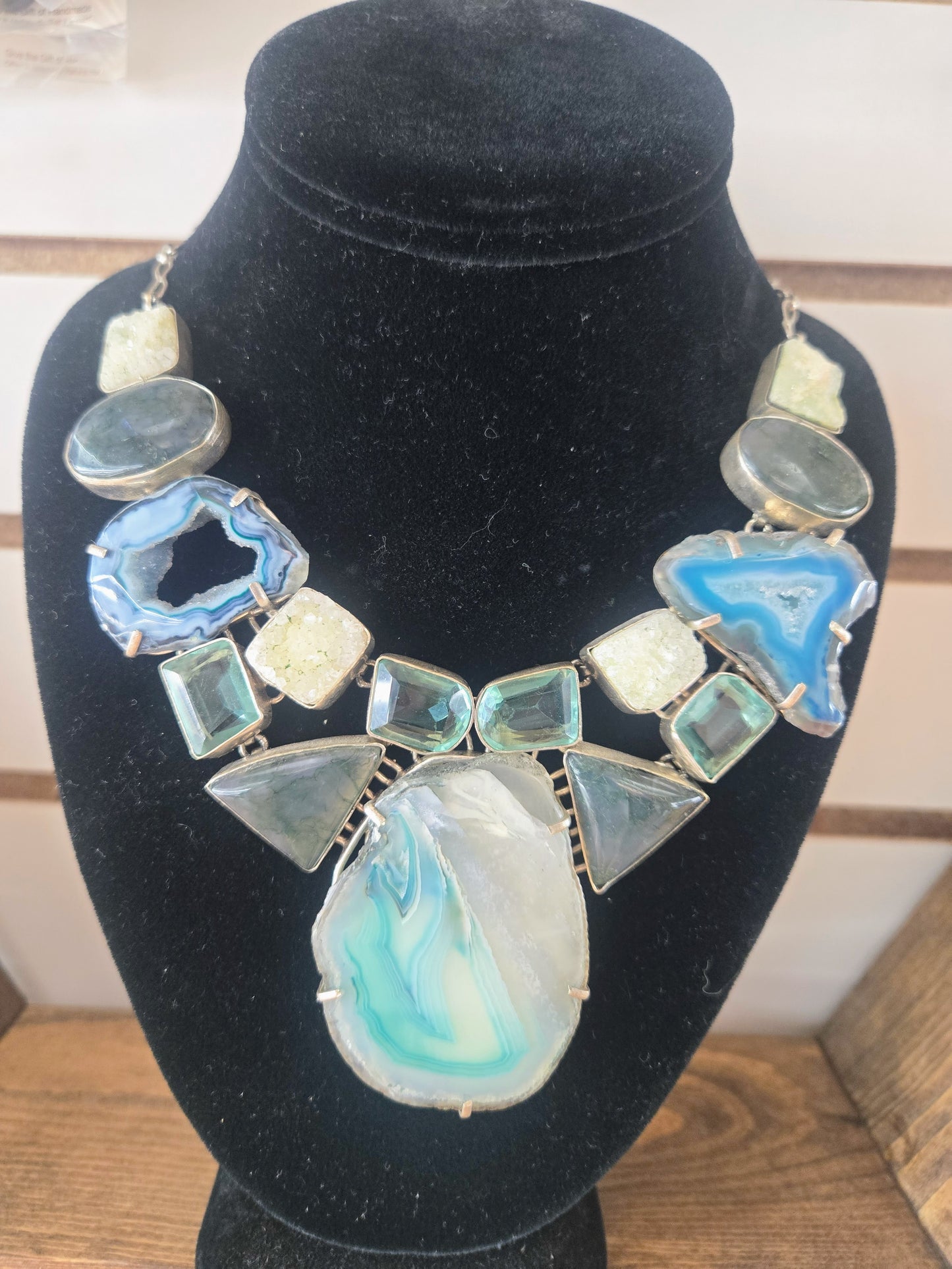 Agate Necklace Statement Piece