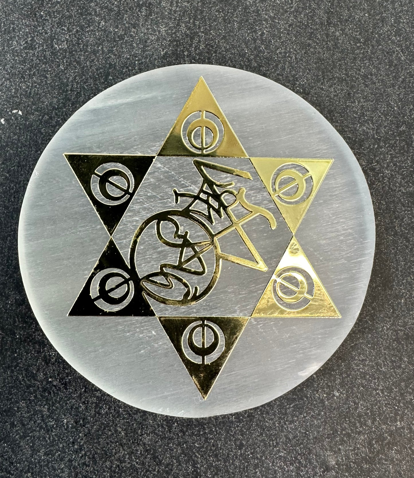 Selenite Charging Plates with Designs