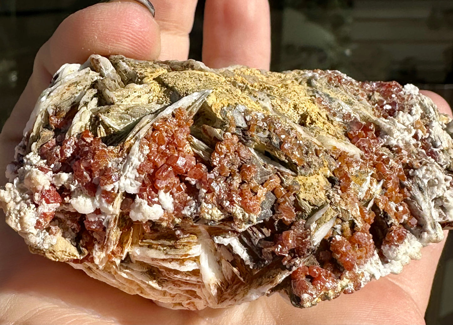 Tri-Colour Barite / Baryte, RARE Vanadinite, and Galena Specimen