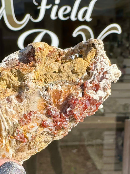 Tri-Colour Barite / Baryte, RARE Vanadinite, and Galena Specimen