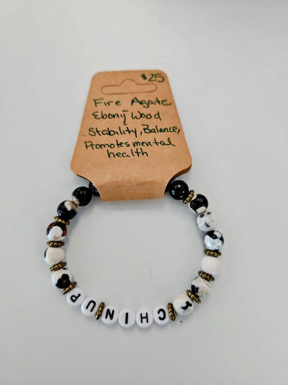 Mischievous worded bracelets by Witchy and Wonderful,