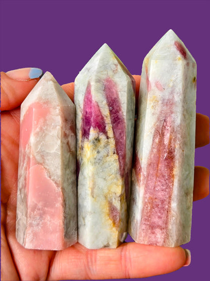 Pink Tourmaline in Quartz Towers