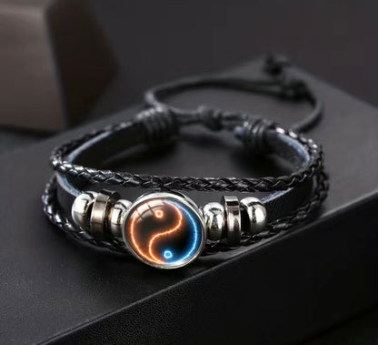 Leather Yin-Yang Bracelets