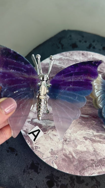 Fluorite Butterfly Carving