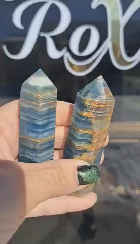 Banded Blue Onyx Towers