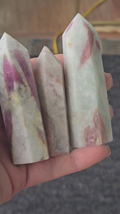 Pink Tourmaline in Quartz Towers