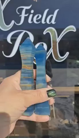 Banded Blue Onyx Towers