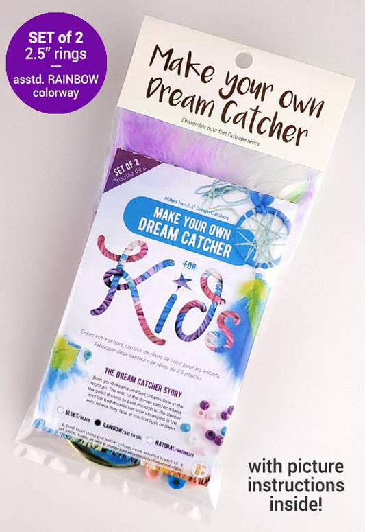 Dream Catcher Kit - Kids - Rainbow - 2 rings