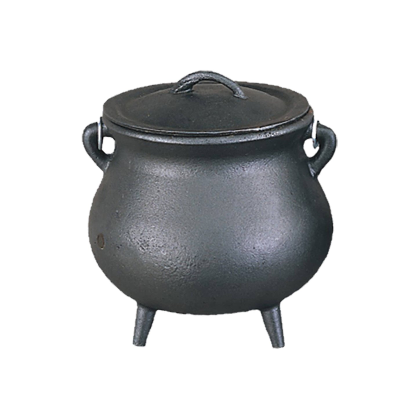 Plain Cast Iron Cauldron with Lid (7 inch)