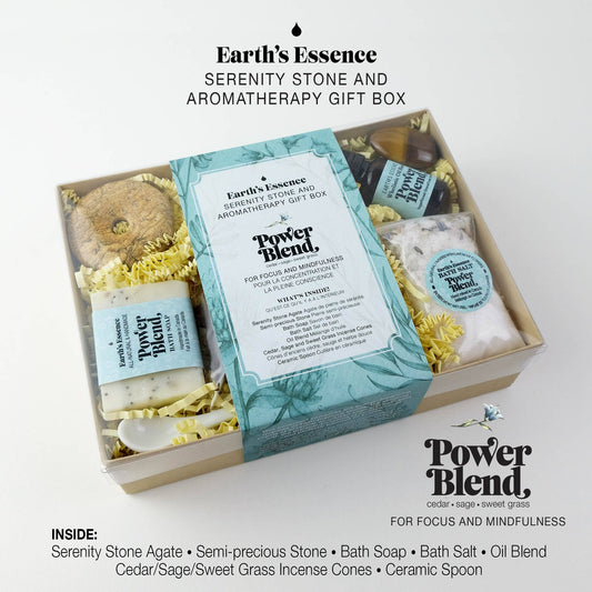 Serenity Stone & Aromatherapy Gift Box - POWER BLEND