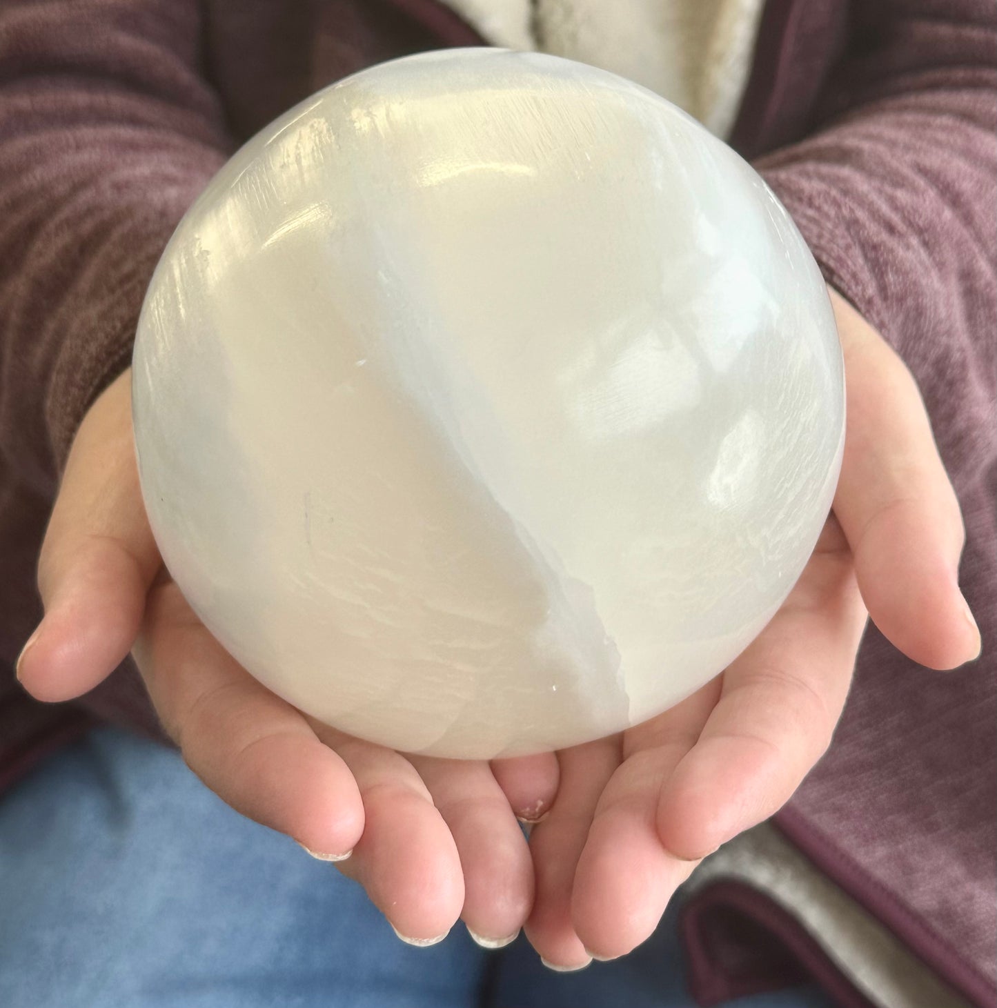 XXXL Selenite Sphere - 4.6lbs!