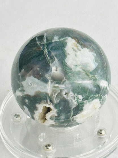 XL Green Moss Agate Sphere