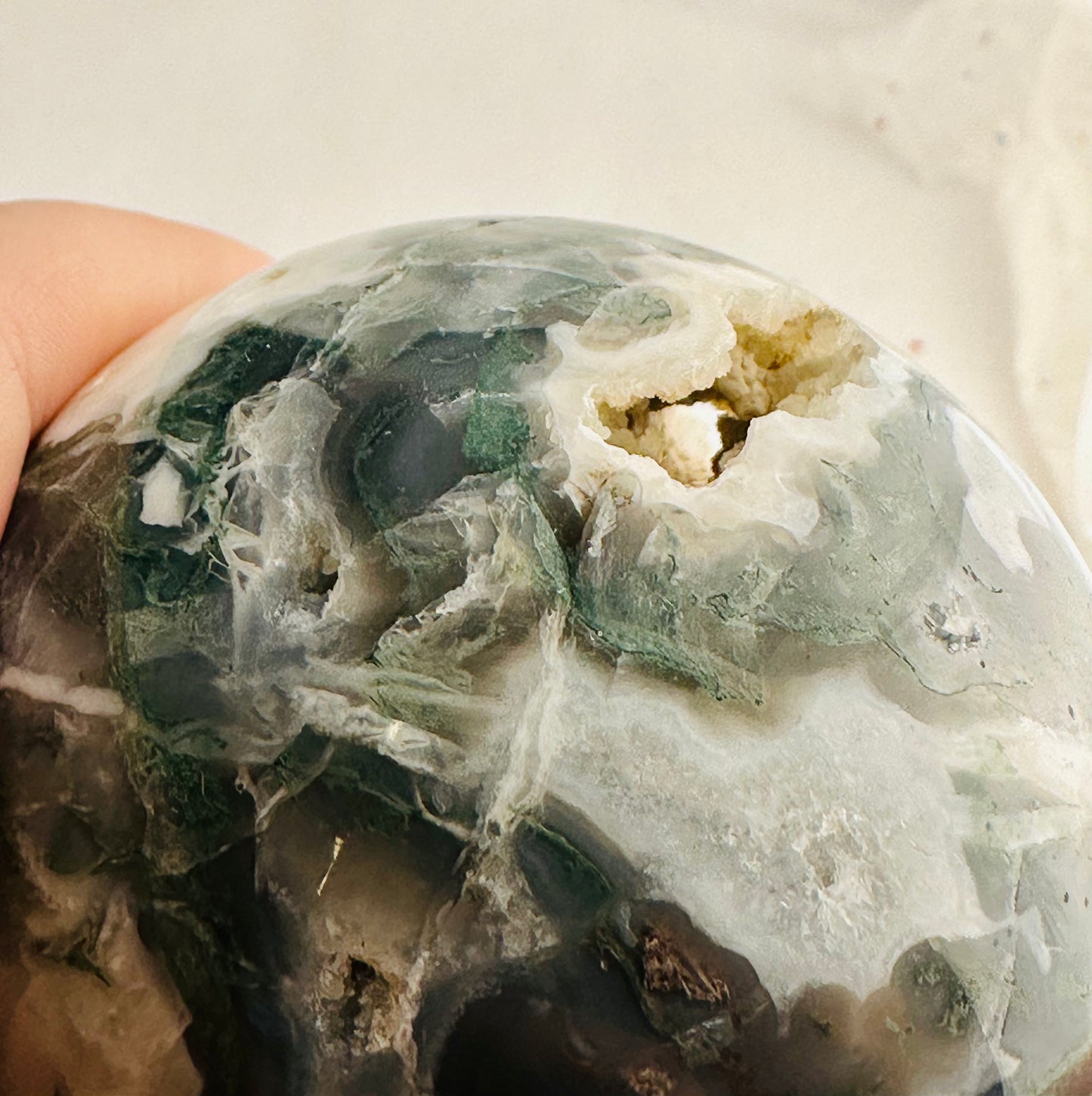 XL Green Moss Agate Sphere