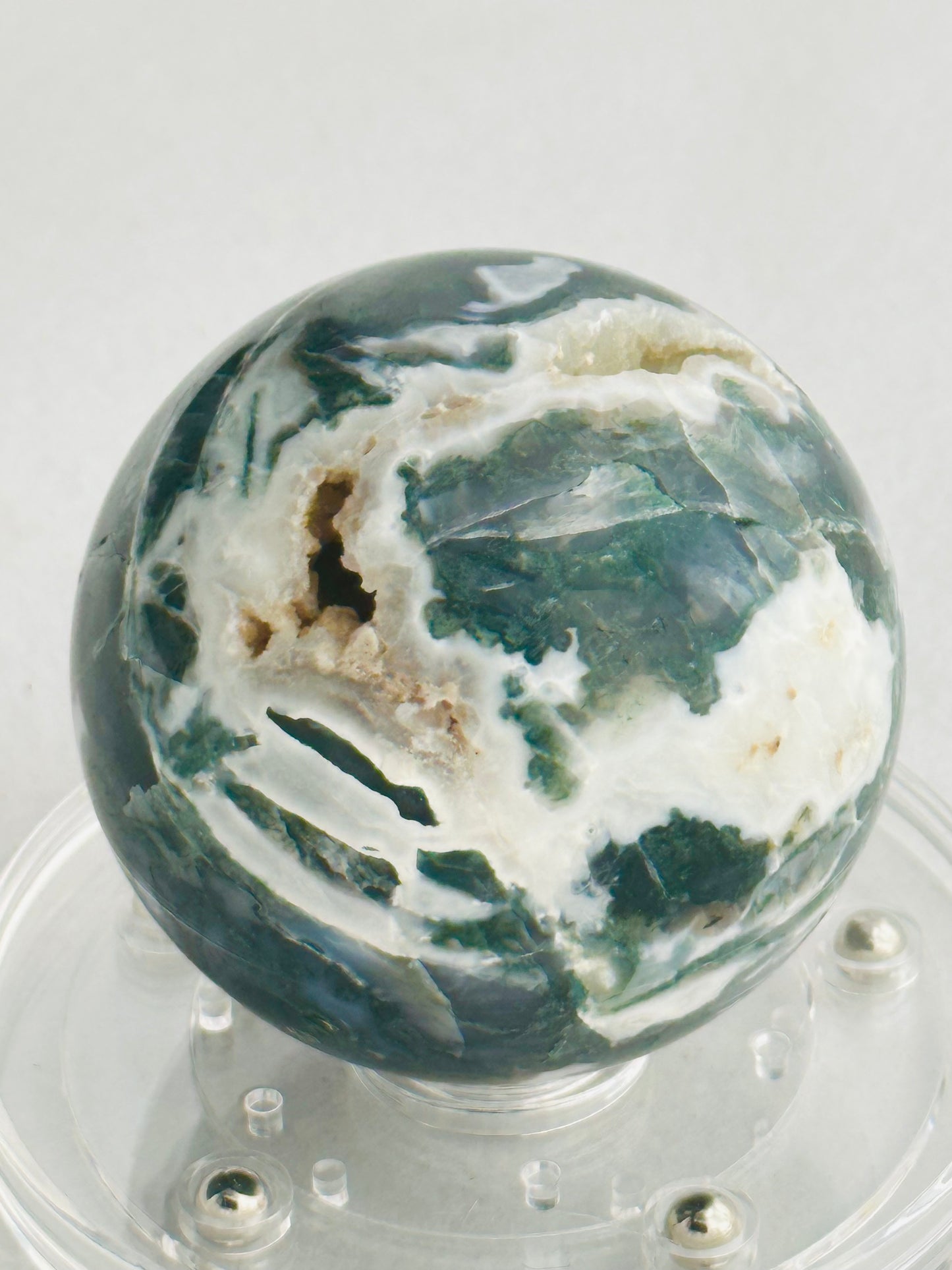 XL Green Moss Agate Sphere